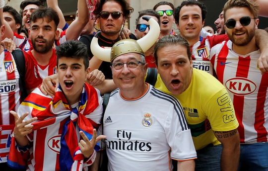 Antusiasme suporter Atletico Madrid jelang laga final Champions