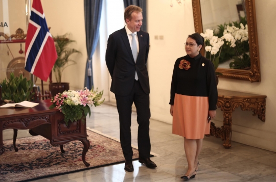 Bahas seputar HAM, Menlu Norwegia temui Retno Marsudi