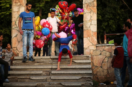 Aksi unik Spiderman cilik asal Palestina