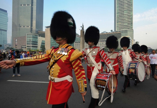 Aksi penjaga Istana Buckingham hebohkan pengunjung Car Free Day