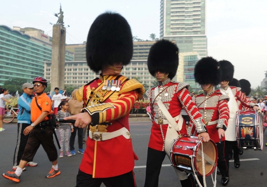 Aksi penjaga Istana Buckingham hebohkan pengunjung Car Free Day