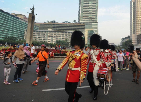 Aksi penjaga Istana Buckingham hebohkan pengunjung Car Free Day