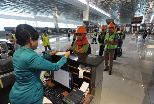 Simulasi pengoperasian Terminal 3 Ultimate di Bandara Soekarno-Hatta