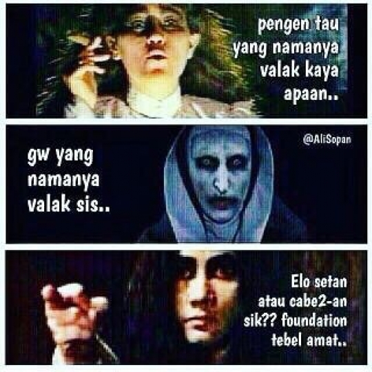 Meme kocak Valak, ketika hantu 'Conjuring' dibully netizen Indonesia