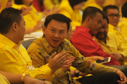 Keakraban Ahok dan Setya Novanto di Musda Golkar