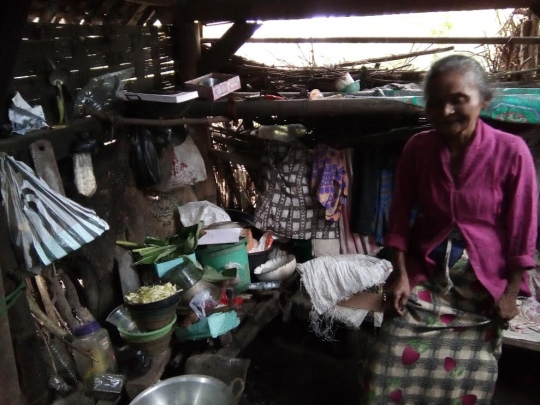 Beginilah kondisi kemiskinan Nenek Mujiati yang tinggal dengan ayam