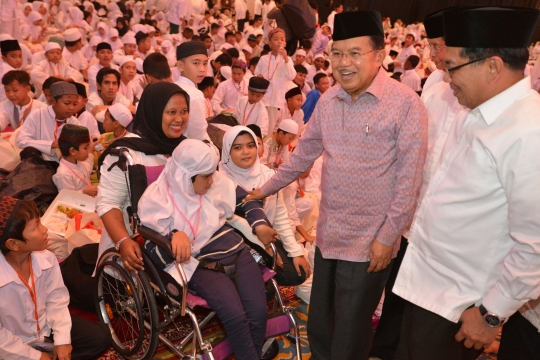 Jusuf Kalla buka puasa bersama 3.500 anak yatim di JCC