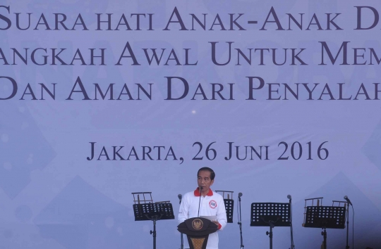 Presiden Jokowi hadiri peringatan Hari Antinarkotika Internasional