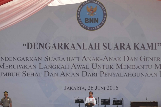 Presiden Jokowi hadiri peringatan Hari Antinarkotika Internasional