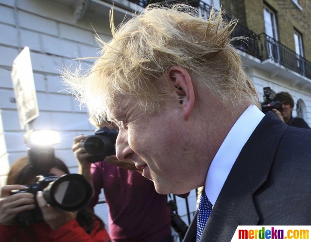 Foto : Gaya rambut acak-acakan ala Boris Johnson merdeka.com