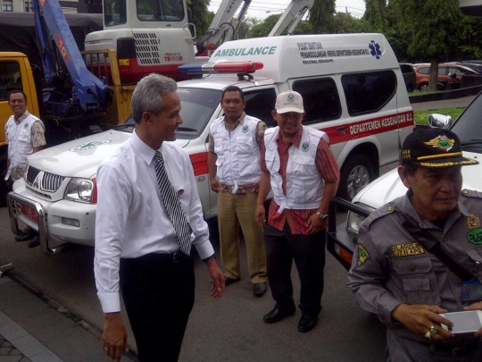 Ganjar Pranowo pimpin gelar pasukan persiapan mudik Lebaran 2016