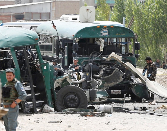 Bom hantam rombongan bus akpol Afghanistan, 27 tewas