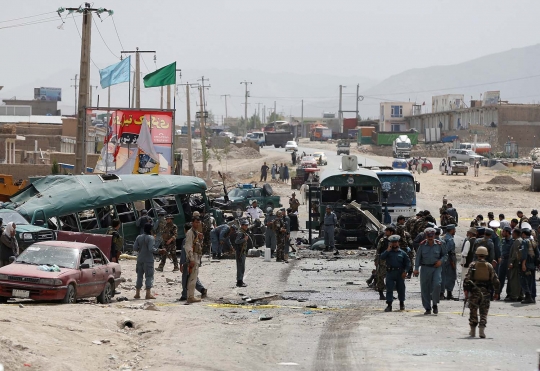 Bom hantam rombongan bus akpol Afghanistan, 27 tewas