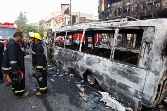 Puluhan orang tewas dalam ledakan bom mobil di Baghdad