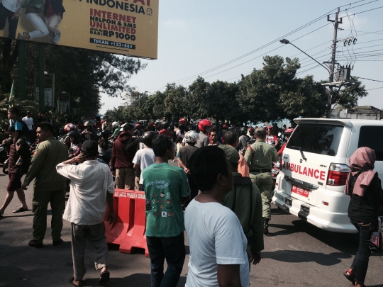 Suasana mencekam Mapolresta Surakarta usai serangan bom bunuh diri