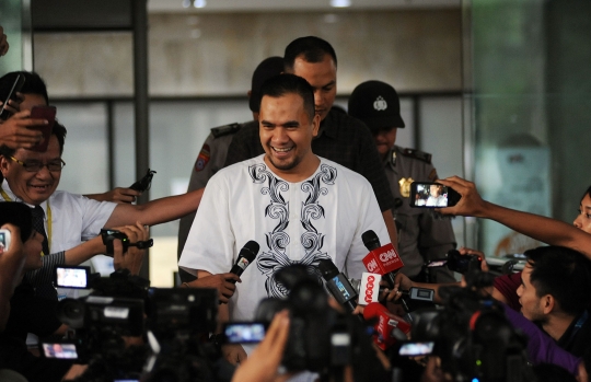 Ekspresi Saipul Jamil usai diperiksa penyidik