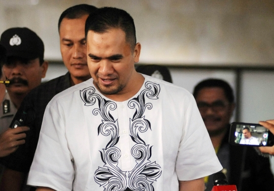 Ekspresi Saipul Jamil usai diperiksa penyidik