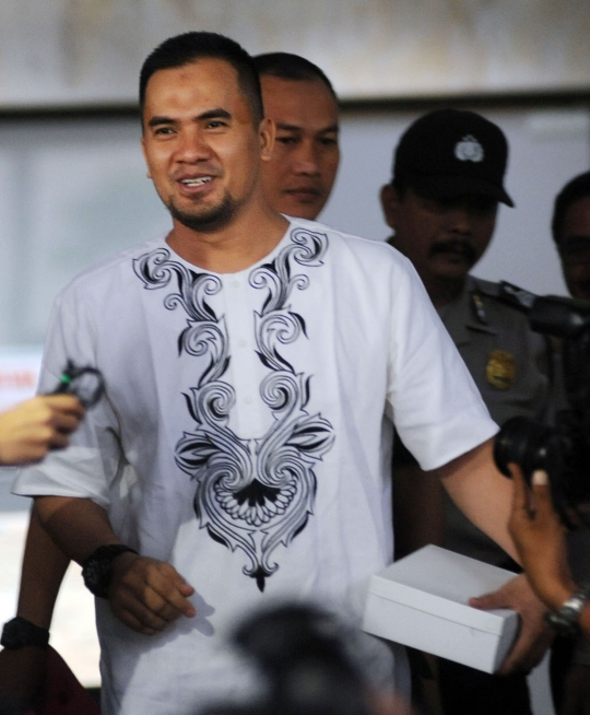 Ekspresi Saipul Jamil usai diperiksa penyidik