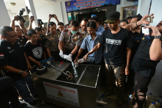 Polda Metro Jaya musnahkan 81 kg sabu dan 23 kg ganja