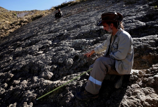 Penemuan jejak kaki dinosaurus di Bolivia