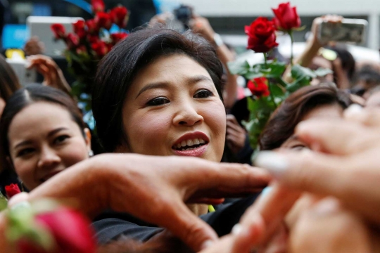 Dukungan banjiri Yingluck Shinawatra saat diadili di Mahkamah Agung