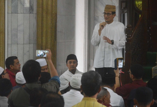 Jumatan di Masjid Baitul Mughni, Sandiago Uno banjir dukungan