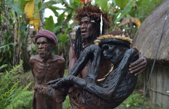 Ini wujud mumi leluhur Suku Dani di Papua