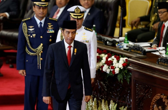 Presiden Jokowi berikan pidato kenegaraan di Sidang Tahunan MPR
