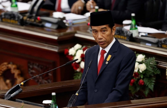 Presiden Jokowi berikan pidato kenegaraan di Sidang Tahunan MPR
