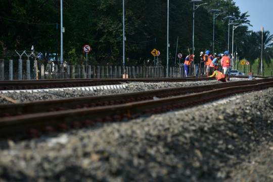 Intip perkembangan proyek kereta bandara yang akan rampung 2017