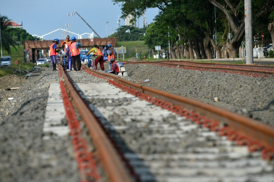 Intip perkembangan proyek kereta bandara yang akan rampung 2017