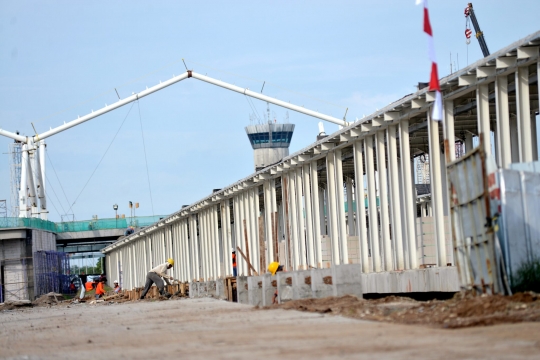 Intip perkembangan proyek kereta bandara yang akan rampung 2017