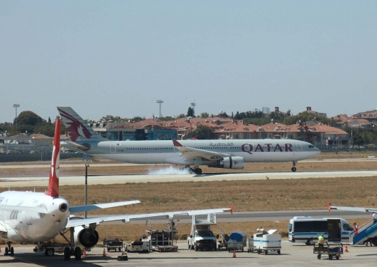 Qatar Airways mendarat darurat di Turki usai tabrak burung