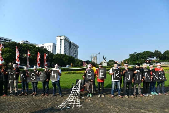 Aksi KontraS desak penyelesaian kasus HAM