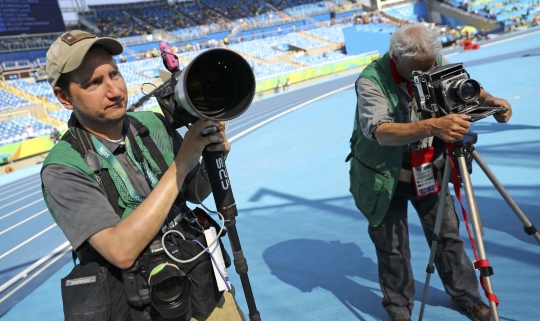 Aksi para pewarta foto berburu momen terbaik Olimpiade 2016