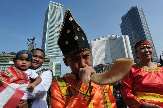 Keceriaan anak-anak ramaikan karnaval budaya di Bundaran HI