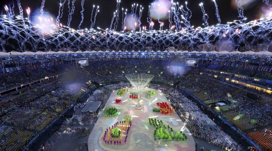 Meriahnya acara penutupan Olimpiade Rio 2016