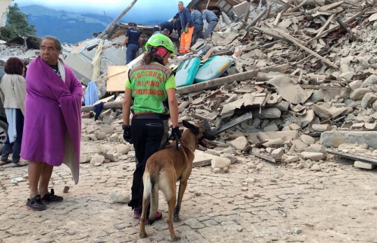 Luluh lantak Italia diguncang gempa 6,2 SR