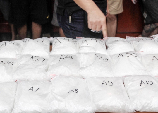 Polri bekuk 7 tersangka dari 3 jaringan narkoba internasional
