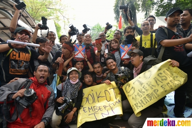 Foto Peristiwa Foto Aksi solidaritas jurnalis lintas media kecam 