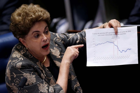 Wajah resah Presiden Brasil jalani sidang pemakzulan