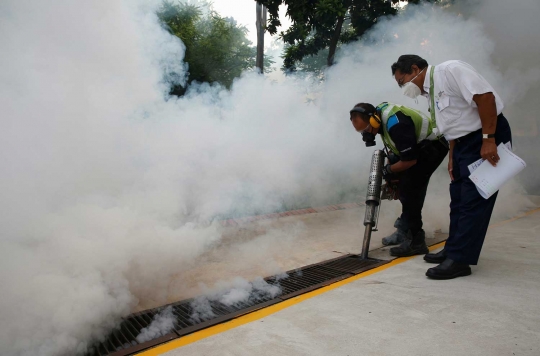 Darurat Zika, Singapura asapi perumahan warga
