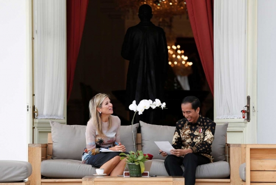 Sambutan Jokowi terima Ratu Belanda di Istana Presiden