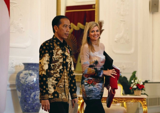 Sambutan Jokowi terima Ratu Belanda di Istana Presiden