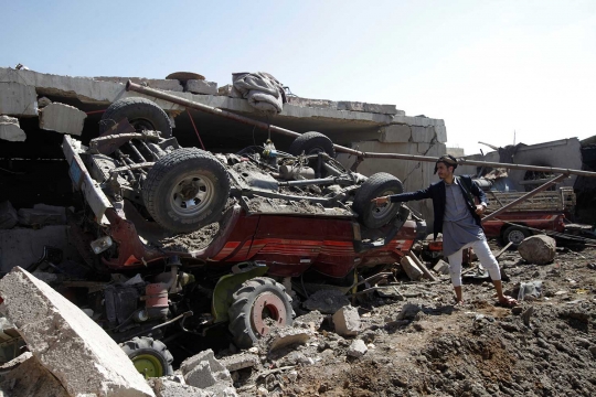 Kehancuran Yaman usai dibombardir koalisi Saudi