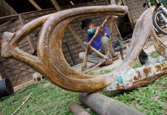 Uniknya sepeda bambu buatan Tangsel yang mendunia