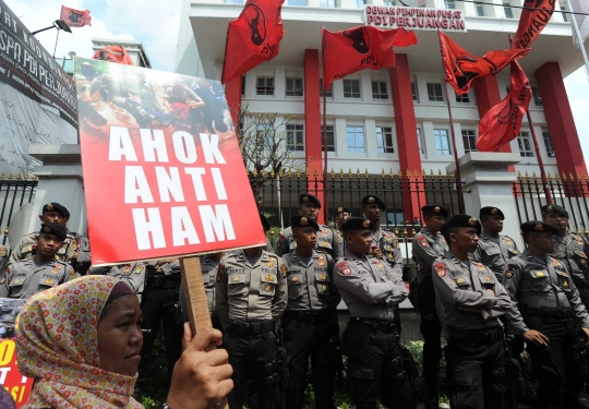 Tolak pencalonan Ahok, korban penggusuran geruduk kantor DPP PDIP