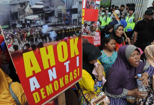 Tolak pencalonan Ahok, korban penggusuran geruduk kantor DPP PDIP