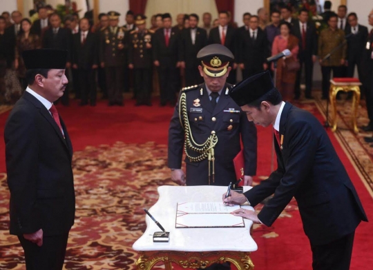 Momen Budi Gunawan saat resmi berpangkat jenderal jadi Kepala BIN