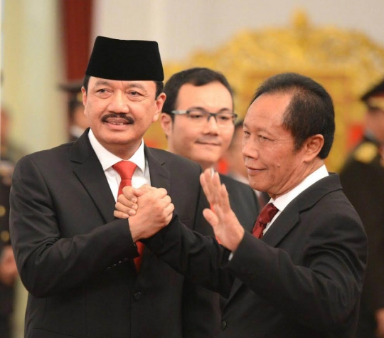 Momen Budi Gunawan saat resmi berpangkat jenderal jadi Kepala BIN